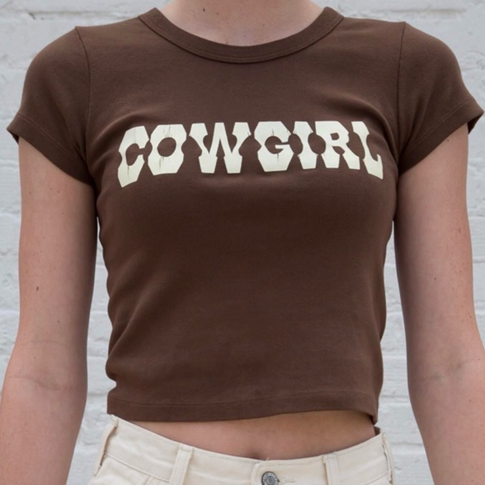 Brandy Melville brown cowgirl shirt